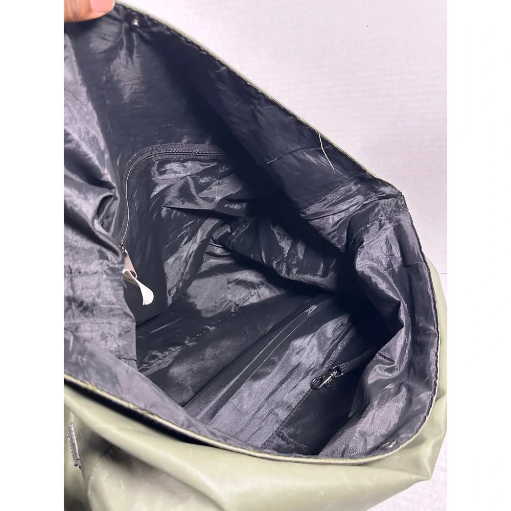 Renwick Olive Green Water Resistant Convertible Duffel Backpack Travel Bag H769
